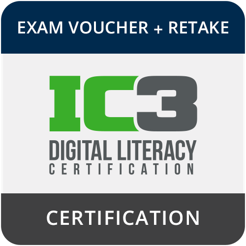 IC3 Digital Literacy Exam Voucher with Retake