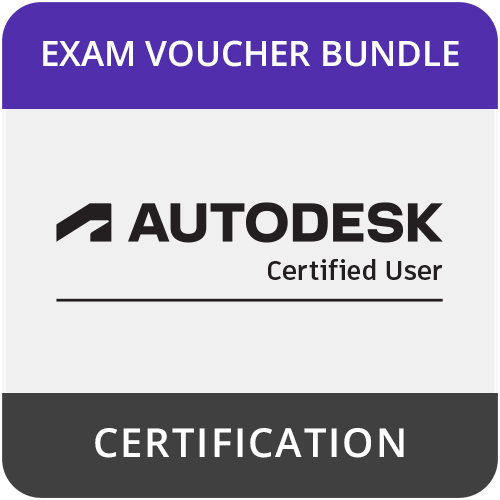 Autodesk Certified User Exam Voucher with Retake + CertPREP Practice Tests Bundle