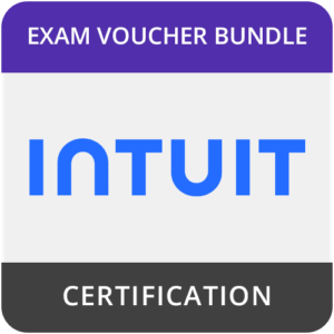 Intuit Exam Voucher + Retake with CertPREP Practice Tests & LearnKey Course Bundle