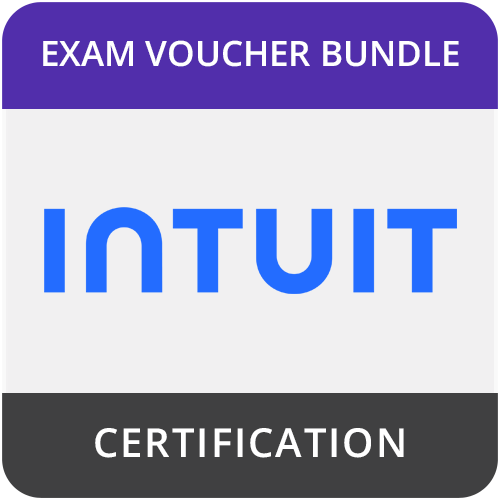 Intuit Exam Voucher + Retake with CertPREP Practice Tests & LearnKey Course Bundle